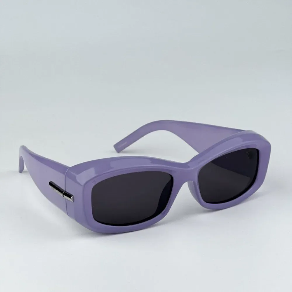 NEW Givenchy GV40044U 78A Shiny Lilac Smoke Gray Unisex Geometric Sunglases